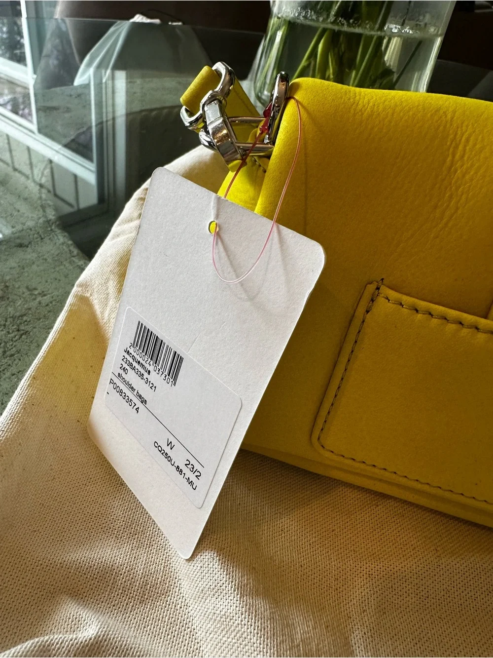 New with Tag! $995 Authentic Jacquemus Sunburst Yellow Small Crossbody Bag - Picture 14 of 16